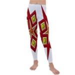 Pattern Tile Decorative Design Star Kids  Lightweight Velour Leggings