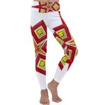 Pattern Tile Decorative Design Star Kids  Lightweight Velour Classic Yoga Leggings