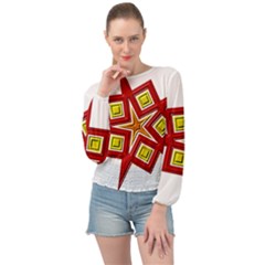 Banded Bottom Chiffon Top 