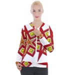 Pattern Tile Decorative Design Star Casual Zip Up Jacket