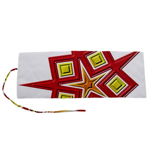 Pattern Tile Decorative Design Star Roll Up Canvas Pencil Holder (S) from ArtsNow.com