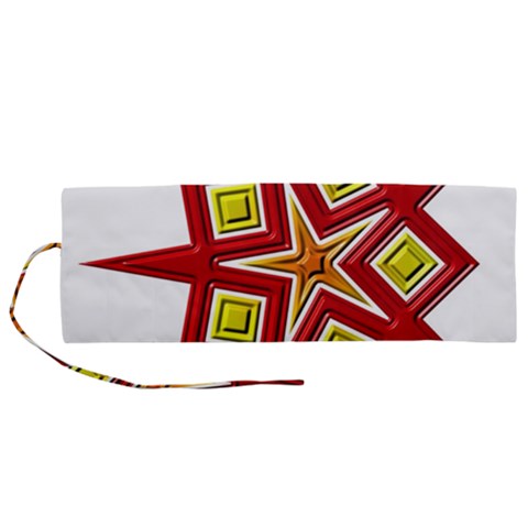 Pattern Tile Decorative Design Star Roll Up Canvas Pencil Holder (M) from ArtsNow.com