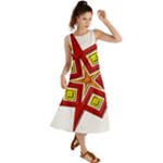 Pattern Tile Decorative Design Star Summer Maxi Dress