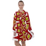Pattern Tile Decorative Design Star All Frills Chiffon Dress