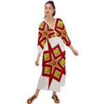 Pattern Tile Decorative Design Star Grecian Style  Maxi Dress
