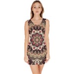 Seamless Pattern Floral Flower Bodycon Dress