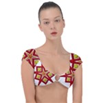 Pattern Tile Decorative Design Star Cap Sleeve Ring Bikini Top