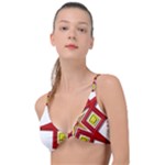 Pattern Tile Decorative Design Star Knot Up Bikini Top