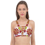 Pattern Tile Decorative Design Star Cage Up Bikini Top
