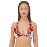 Pattern Tile Decorative Design Star Double Strap Halter Bikini Top