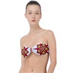 Pattern Tile Decorative Design Star Classic Bandeau Bikini Top 