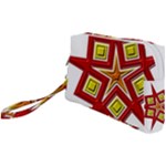Pattern Tile Decorative Design Star Wristlet Pouch Bag (Small)