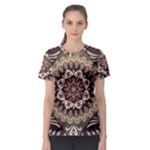 Seamless Pattern Floral Flower Women s Sport Mesh T-Shirt