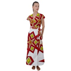 Flutter Sleeve Maxi Dress 