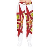 Pattern Tile Decorative Design Star Women Velvet Drawstring Pants