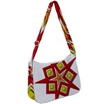 Pattern Tile Decorative Design Star Zip Up Shoulder Bag