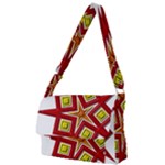 Pattern Tile Decorative Design Star Full Print Messenger Bag (L)