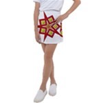 Pattern Tile Decorative Design Star Kids  Tennis Skirt