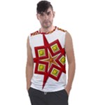 Pattern Tile Decorative Design Star Men s Regular Tank Top