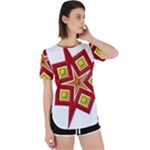 Pattern Tile Decorative Design Star Perpetual Short Sleeve T-Shirt