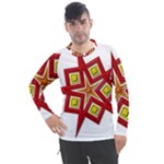 Pattern Tile Decorative Design Star Men s Pique Long Sleeve T-Shirt