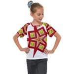 Pattern Tile Decorative Design Star Kids  Mesh Piece T-Shirt