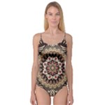 Seamless Pattern Floral Flower Camisole Leotard 