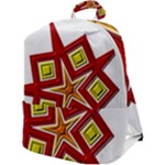 Pattern Tile Decorative Design Star Zip Up Backpack