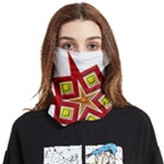 Pattern Tile Decorative Design Star Face Covering Bandana (Two Sides)