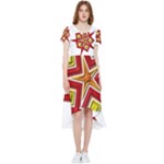 Pattern Tile Decorative Design Star High Low Boho Dress