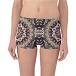 Seamless Pattern Floral Flower Reversible Boyleg Bikini Bottoms