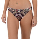 Seamless Pattern Floral Flower Band Bikini Bottoms