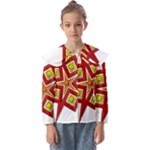 Pattern Tile Decorative Design Star Kids  Peter Pan Collar Blouse