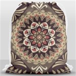 Seamless Pattern Floral Flower Drawstring Bag (Large)