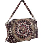 Seamless Pattern Floral Flower Canvas Crossbody Bag