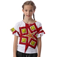 Kids  Cut Out Flutter Sleeves 
