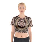 Seamless Pattern Floral Flower Cotton Crop Top