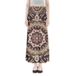 Seamless Pattern Floral Flower Full Length Maxi Skirt