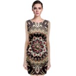 Seamless Pattern Floral Flower Classic Sleeveless Midi Dress