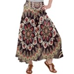 Seamless Pattern Floral Flower Women s Satin Palazzo Pants