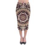 Seamless Pattern Floral Flower Midi Pencil Skirt