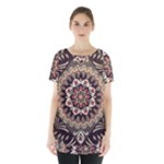 Seamless Pattern Floral Flower Skirt Hem Sports Top