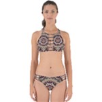 Seamless Pattern Floral Flower Perfectly Cut Out Bikini Set