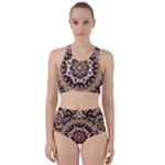 Seamless Pattern Floral Flower Racer Back Bikini Set