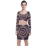 Seamless Pattern Floral Flower Top and Skirt Sets