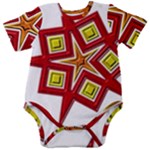 Pattern Tile Decorative Design Star Baby Short Sleeve Bodysuit