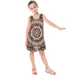Seamless Pattern Floral Flower Kids  Sleeveless Dress