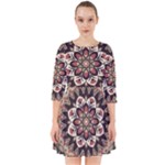 Seamless Pattern Floral Flower Smock Dress