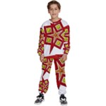 Pattern Tile Decorative Design Star Kids  Sweatshirt set