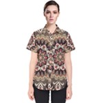 Seamless Pattern Floral Flower Women s Short Sleeve Shirt